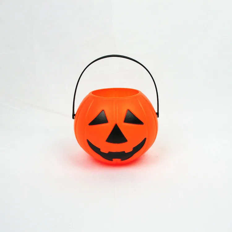 Bulk 2Pcs Halloween Led Pumpkin Candy Bucket Trick or Treat Bucket Wholesale