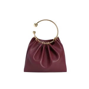 Burgundy Ring Handle Bag ( Pre-Order Only. Will Ship Late Sep.)