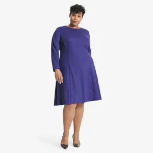 Ellis Dress - Textured Ponte :: Violet