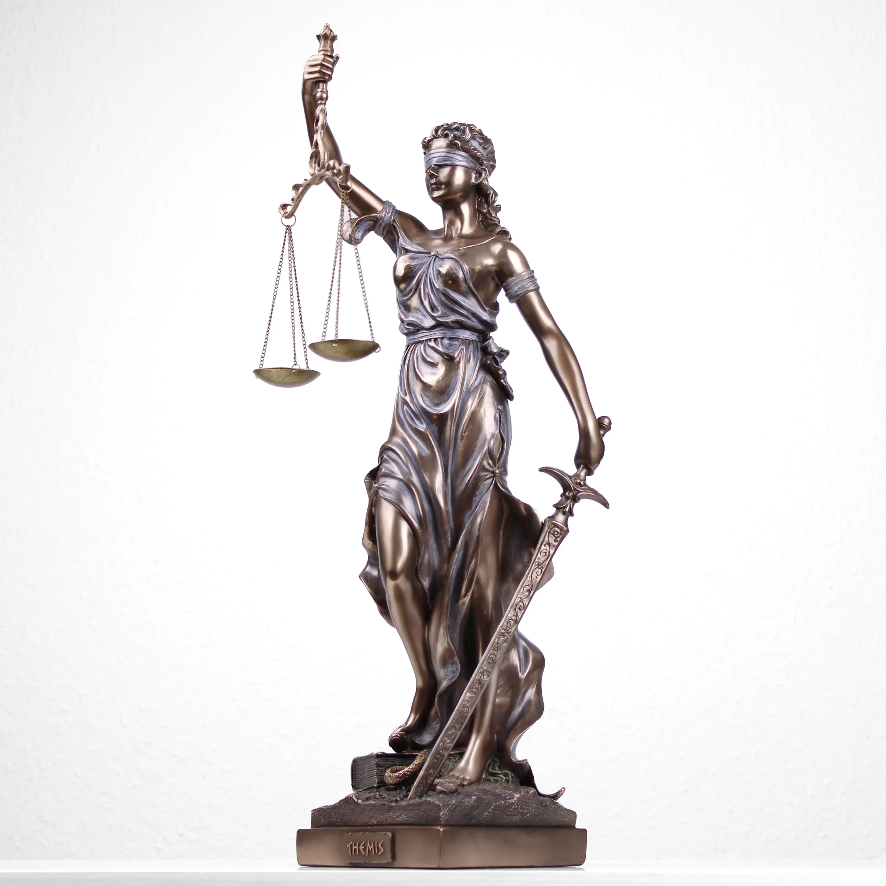 Lady Justice Sculpture of Themis (Cold Cast Bronze Statue)