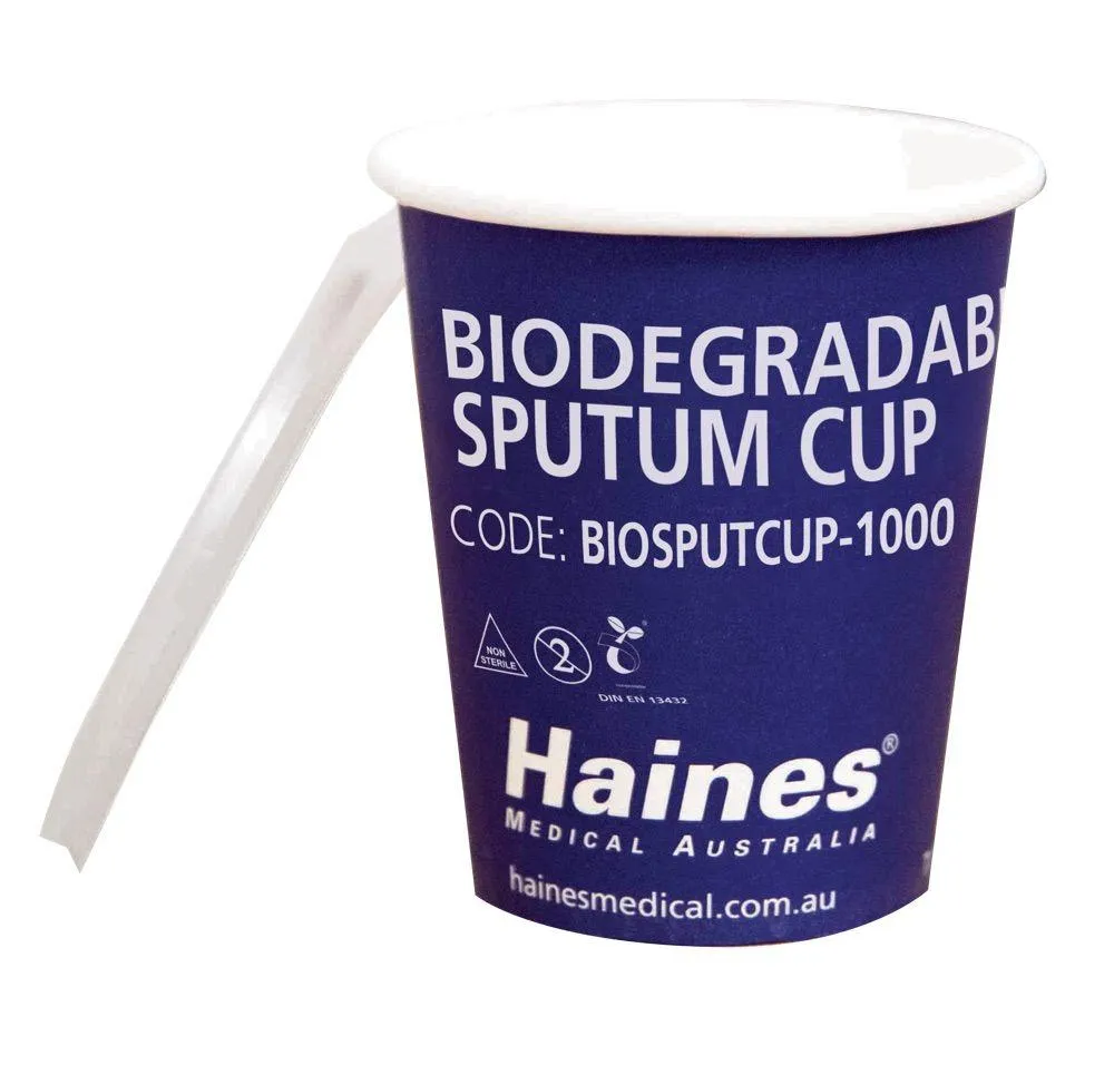 LID ONLY for Biodegradable Sputum Cup - Box 1000