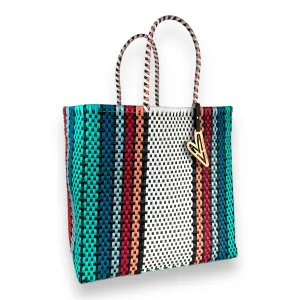 Maria Victoria | Felicity Tote | Upcycled, Handwoven, Multicolor Tote