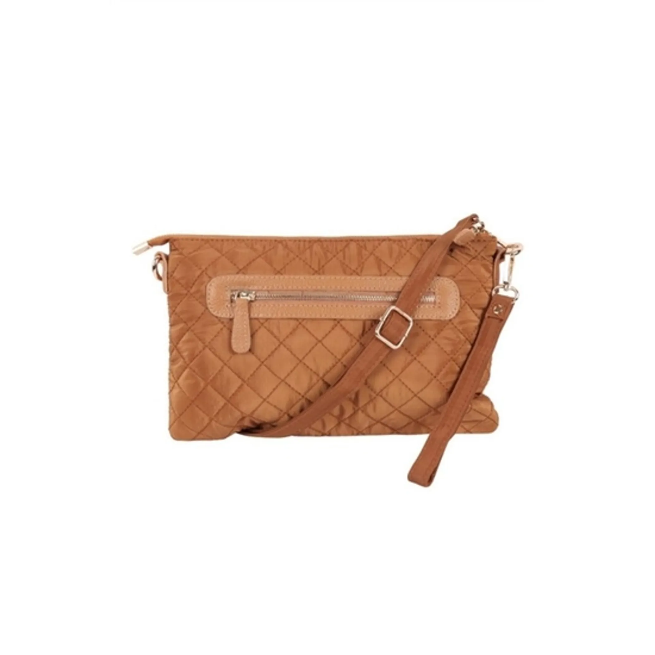 Women'S Diamond Quilted Crossbody Wristlet Bag